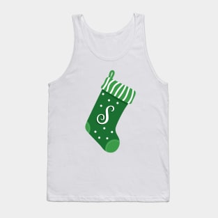 Christmas Stocking with the Letter S Tank Top